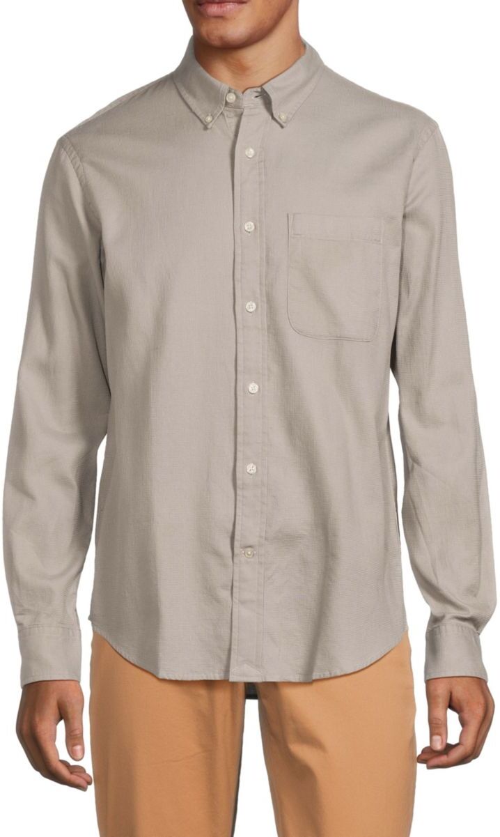 Club Monaco Men's Textured Button Down Shirt - Tan - Size XS  - male - Size: XS