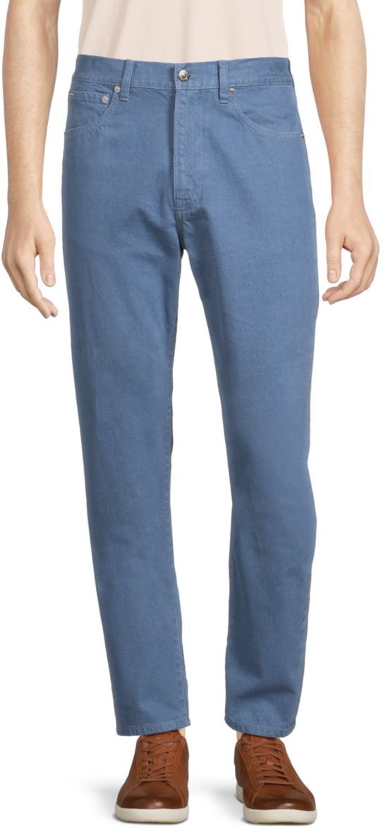 Club Monaco Men's Mid Rise Straight Taper Jeans - Blue - Size 30 32  - male - Size: 30 32