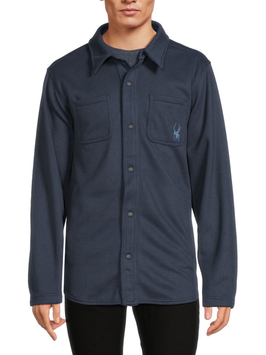 Spyder Men's Avalon Shirt Jacket - Dark Blue - Size L  - male - Size: L