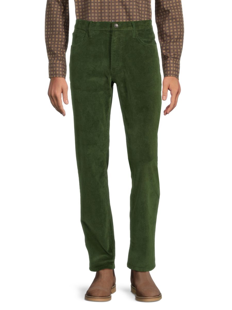 J.McLaughlin Men's Parker Corduroy Pants - Dark Olive - Size 42  - male - Size: 42