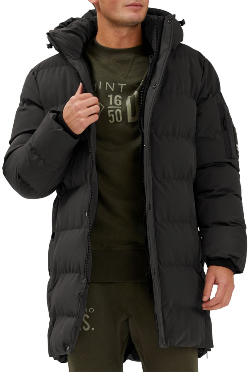 Point Zero by Maurice Benisti Men's Levi Hooded Puffer Anorak - Black - Size XXL  - male - Size: XXL