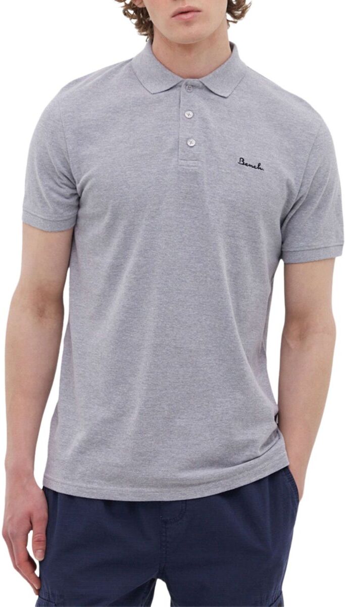 Bench. Men's Garlon Logo Polo Shirt - Grey - Size L  - male - Size: L