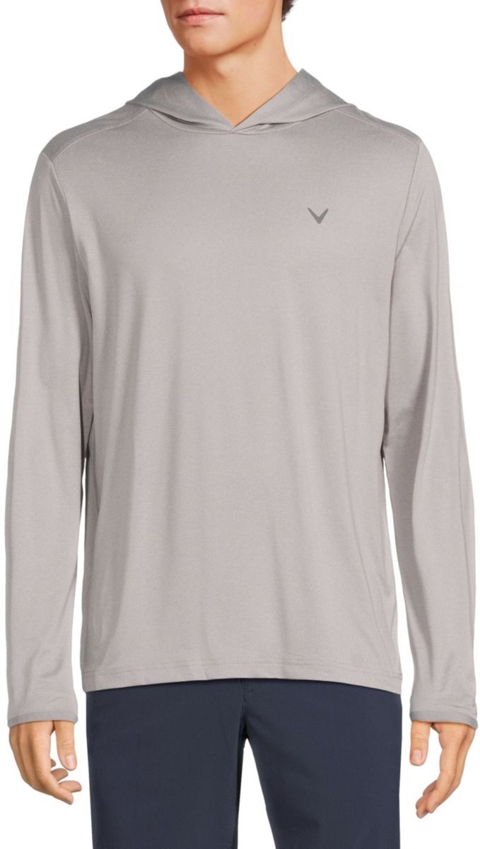 Callaway Men's Logo Hooded Tee - Light Grey - Size M  - male - Size: M