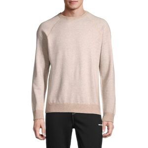 Vince Men's Bird's Eye Wool & Cashmere Sweater - Beige - Size L  Beige  male  size:L