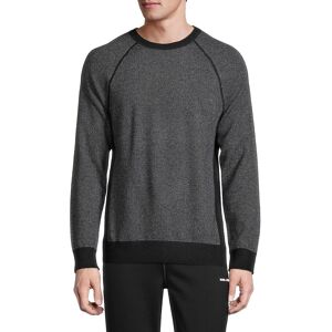Vince Men's Bird's Eye Wool & Cashmere Sweater - Black Grey - Size L  Black Grey  male  size:L