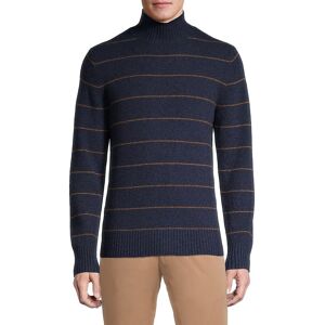Vince Men's Striped Turtleneck Sweater - Blue - Size L  Blue  male  size:L