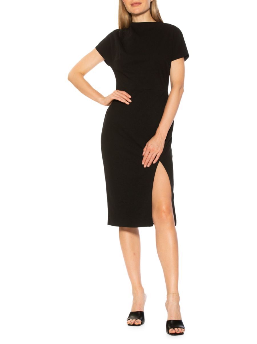 Alexia Admor Women's Illy Slit Sheath Dress - Black - Size M  - female - Size: M