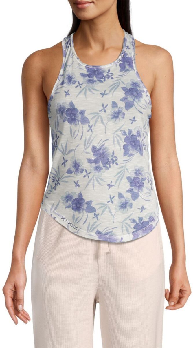 LoveShackFancy Women's Esmerie Floral Tank Top - Strong Current - Size L  - female - Size: L