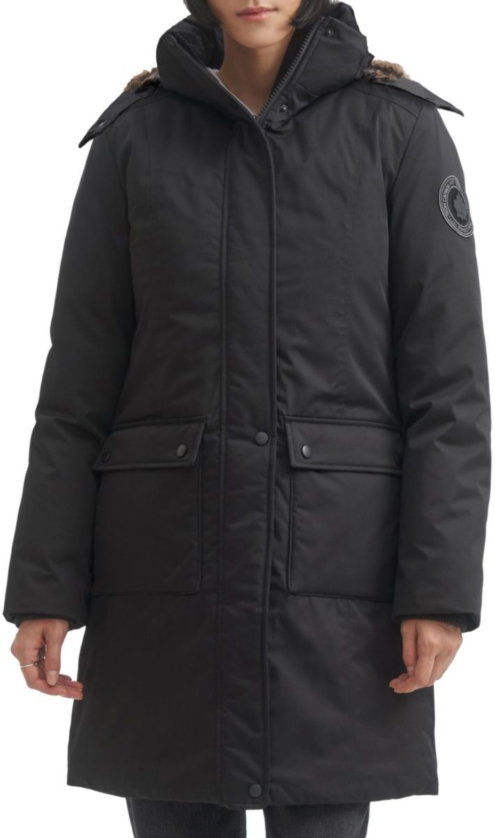 TOBOGGAN CANADA Women's Sienna-D Slim Fit Faux Fur Featherless Parka - Black - Size XS  - female - Size: XS