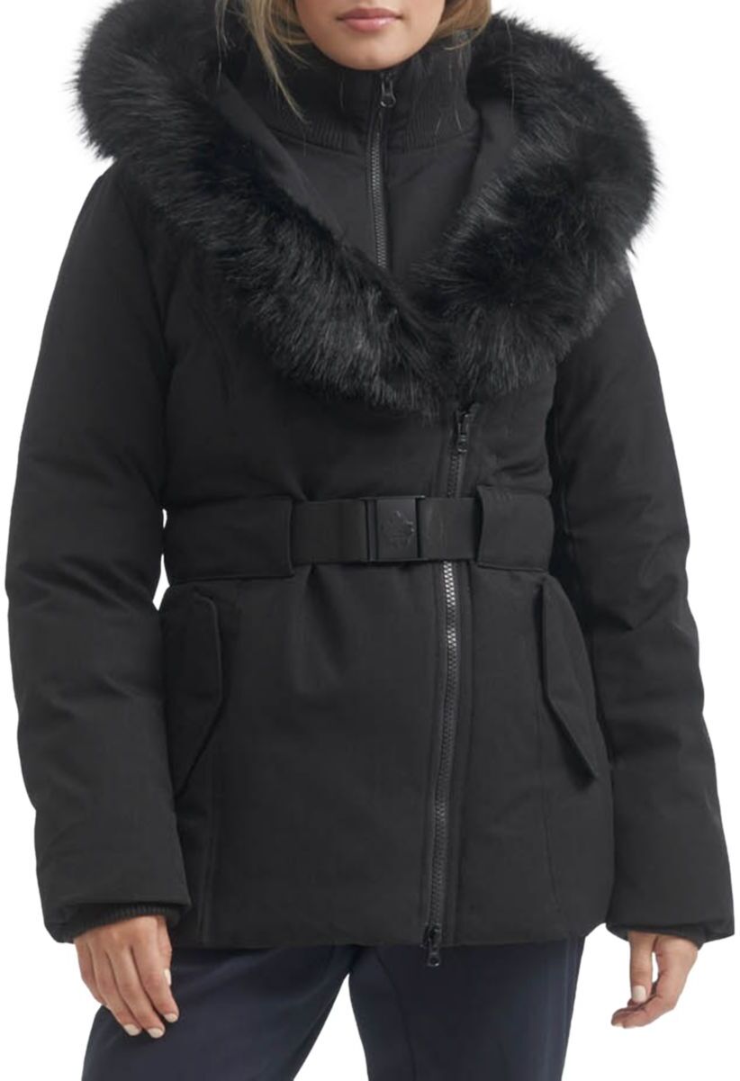 TOBOGGAN CANADA Women's Eva B III Faux Fur Trim Puffer Jacket - Black - Size S  - female - Size: S