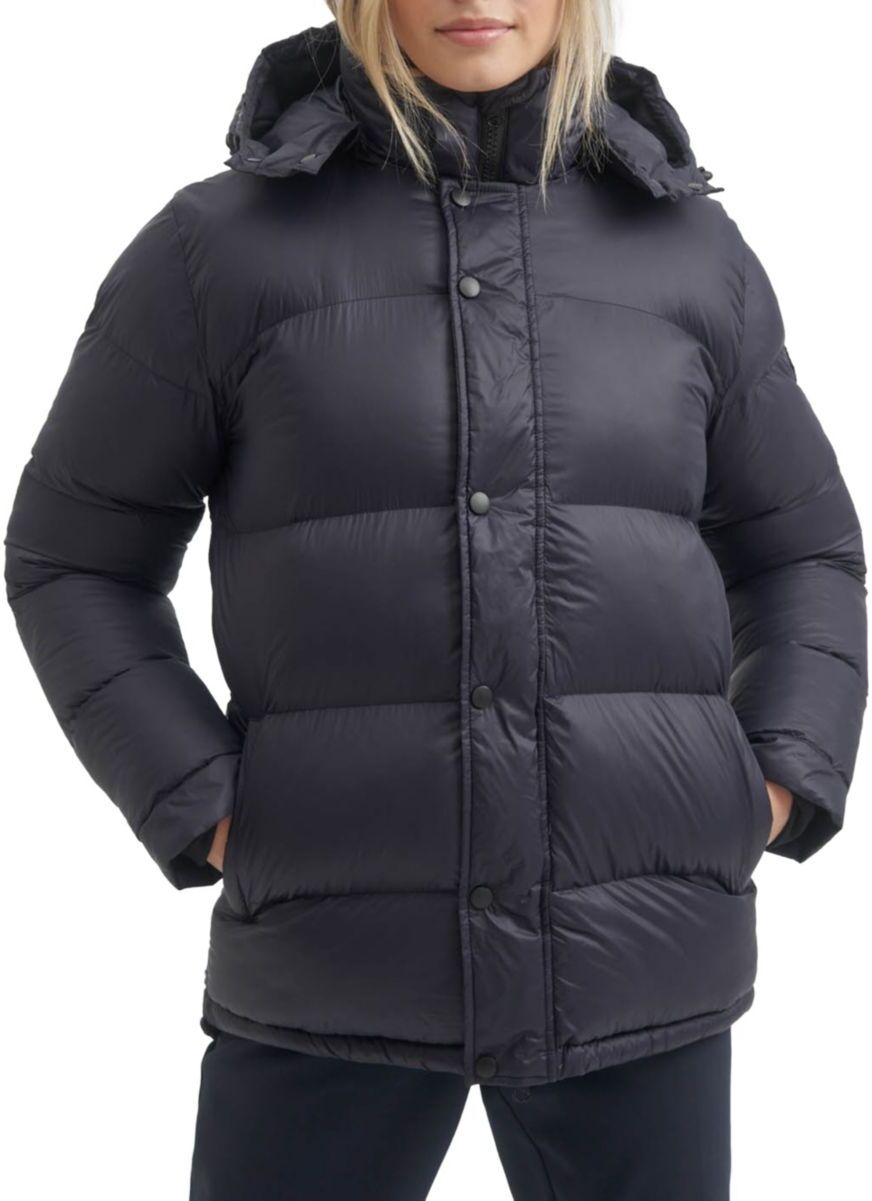 TOBOGGAN CANADA Women's Luna Hooded Puffer Jacket - Navy - Size L  - female - Size: L