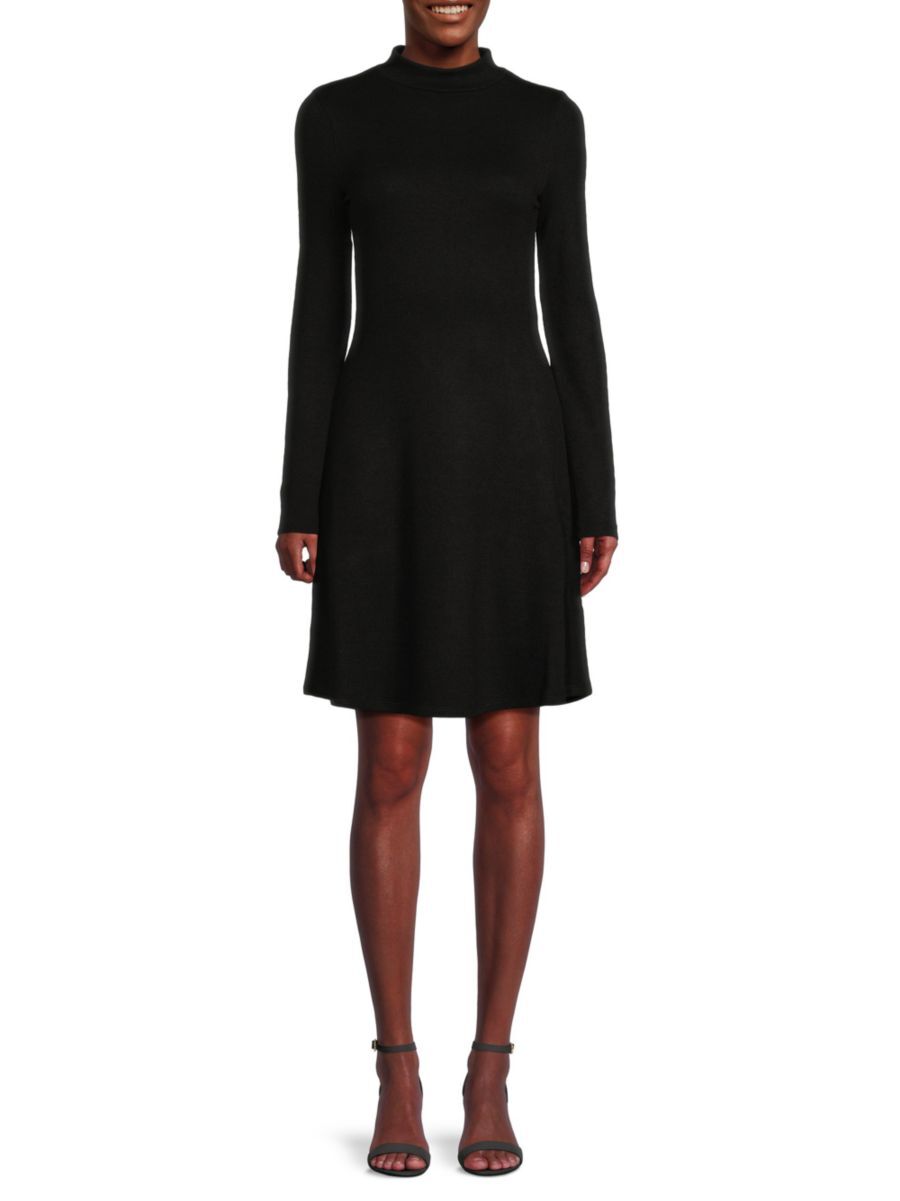 Vince Women's Mockneck Sweater Dress - Black - Size XS  - female - Size: XS