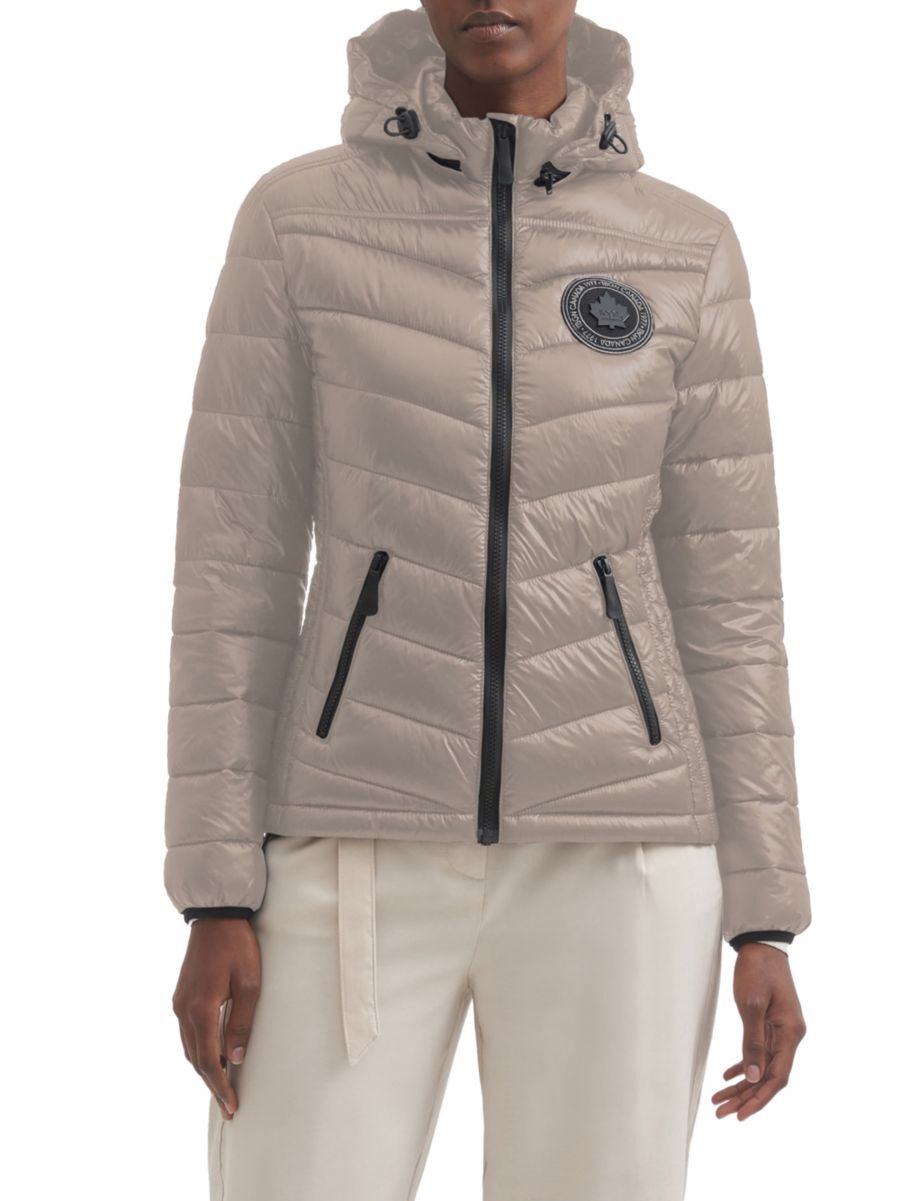 TOBOGGAN CANADA Women's Emilia Hooded Puffer Jacket - Light Beige - Size S  - female - Size: S