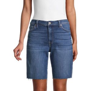 7 For All Mankind Women's Relaxed-Fit Bermuda Denim Shorts - Blue Nova - Size 23 (00)  - female - Size: 23 (00)