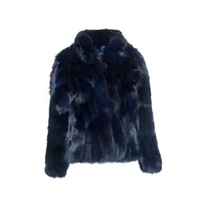 WOLFIE FURS Women's Made For Generations Classic Fit Toscana Shearling Jacket - Navy - Size M  - female - Size: M