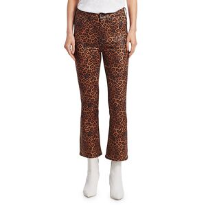 7 For All Mankind Women's Leopard-Print High-Rise Slim-Fit Kick Flare Jeans - Leopard - Size 24 (0)  Leopard  female  size:24 (0)