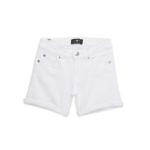7 For All Mankind Little Girl's Denim Shorts - Clean White - Size 4  - female - Size: 4