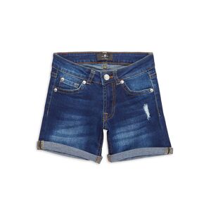 7 For All Mankind Girl's Stretch Distressed Cuffed Denim Shorts - Varnish - Size 12  Varnish  female  size:12