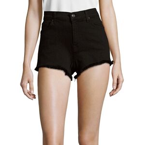 7 For All Mankind Women's High Rise Cut Off Shorts - Black - Size 30 (8-10)  Black  female  size:30 (8-10)