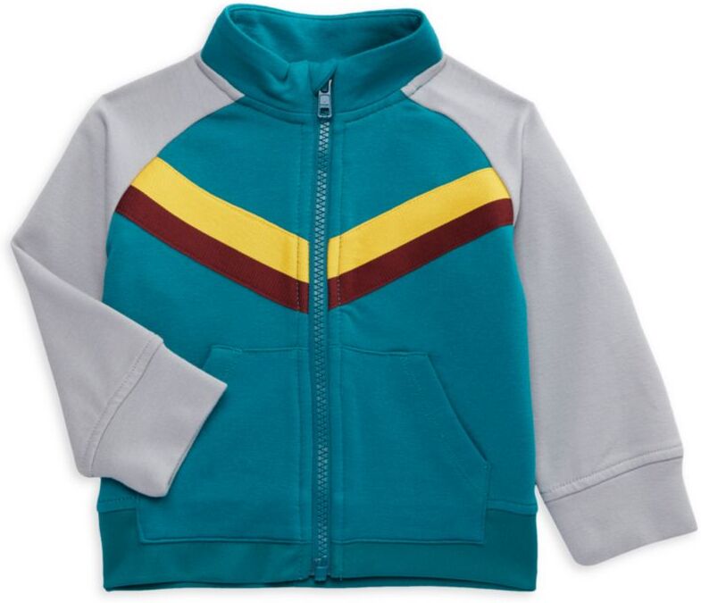 Janie and Jack Baby Boy's & Little Boy's Colorblock Jacket - Grey Multi - Size 3-4  - male - Size: 3-4