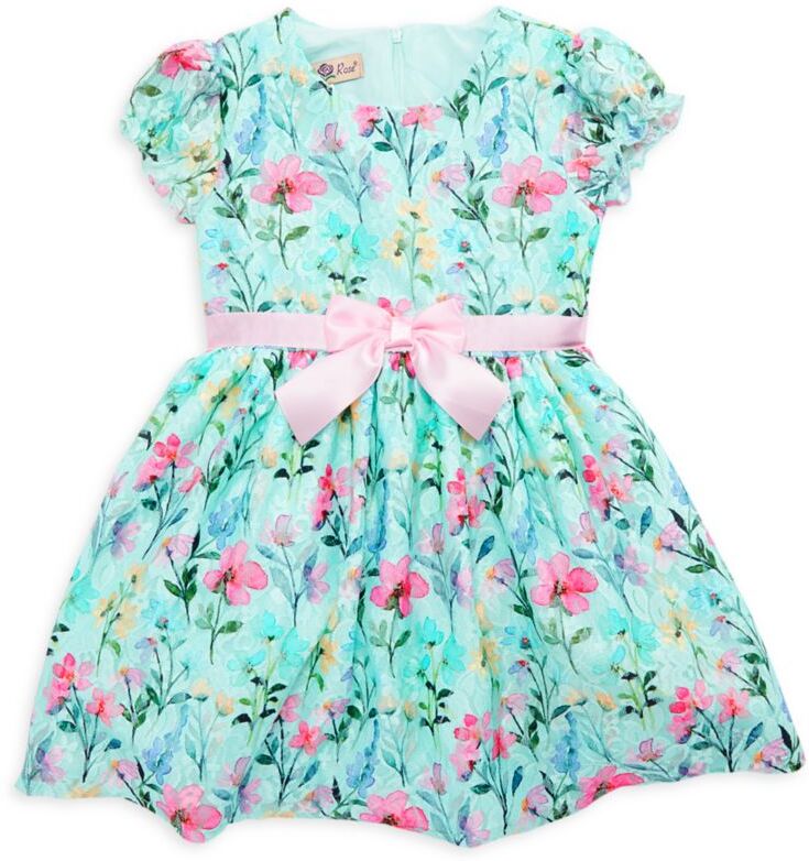 Purple Rose Baby Girl's Floral Dress - Mint - Size 12 Months  - female - Size: 12 Months