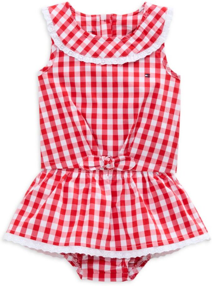 Tommy Hilfiger Baby Girl's 2-Piece Gingham Top & Skort Set - Red - Size 18 Months  - female - Size: 18 Months