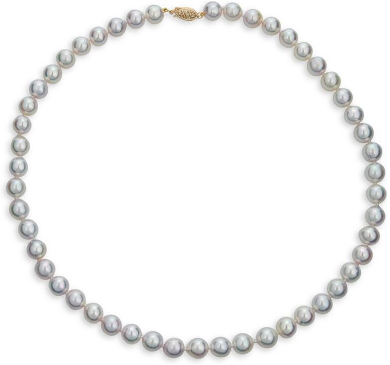 BELPEARL Women's 14K Yellow Gold & 8-8.5MM Akoya Pearl Necklace  - female - Size: one-size