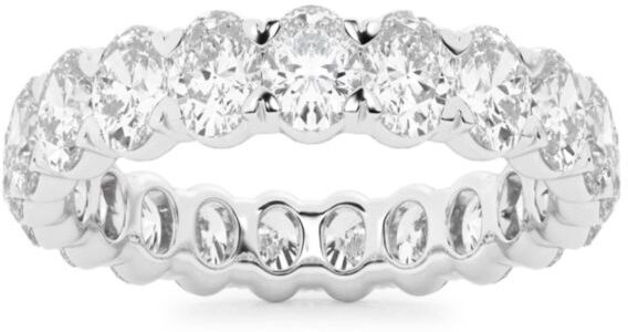 Saks Fifth Avenue Made in Italy Saks Fifth Avenue Women's Build Your Own Collection 14K White Gold & Lab Grown Oval Diamond Eternity Band - 3 Tcw White Gold - Size 5  - female - Size: 5