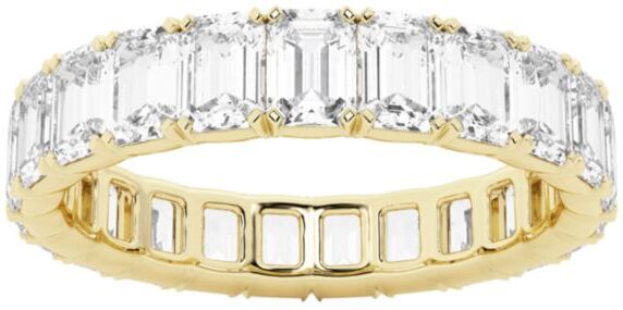 Saks Fifth Avenue Made in Italy Saks Fifth Avenue Women's Build Your Own Collection 14K Yellow Gold & Natural Emerald Cut Diamond Eternity Band - 4 Tcw Yellow Gold - Size 5  - female - Size: 5