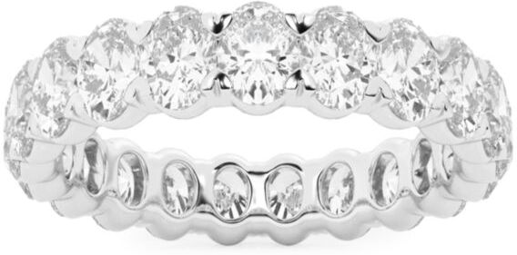 Saks Fifth Avenue Made in Italy Saks Fifth Avenue Women's Build Your Own Collection 14K White Gold & Natural Oval Diamond Eternity Band - 3 Tcw White Gold - Size 4.5  - female - Size: 4.5