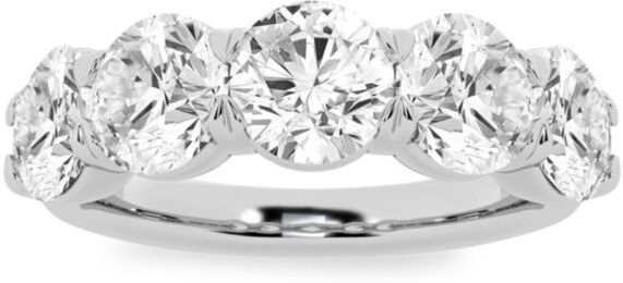 Saks Fifth Avenue Made in Italy Saks Fifth Avenue Women's Build Your Own Collection Platinum & 5 Lab Grown Round Diamond Anniversary Band - 3 Tcw Platinum - Size 6.5  - female - Size: 6.5