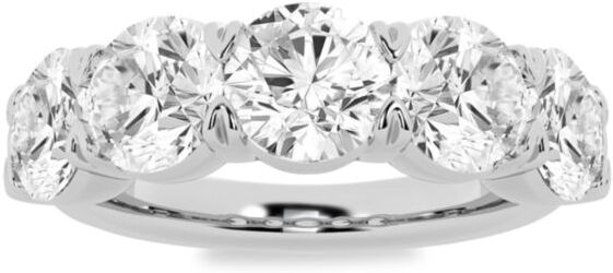 Saks Fifth Avenue Made in Italy Saks Fifth Avenue Women's Build Your Own Collection Platinum & 5 Lab Grown Round Diamond Anniversary Band - 4 Tcw Platinum - Size 4  - female - Size: 4