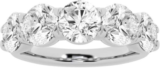 Saks Fifth Avenue Made in Italy Saks Fifth Avenue Women's Build Your Own Collection 14K White Gold & 5 Lab Grown Round Diamond Anniversary Band - 3 Tcw White Gold - Size 5  - female - Size: 5