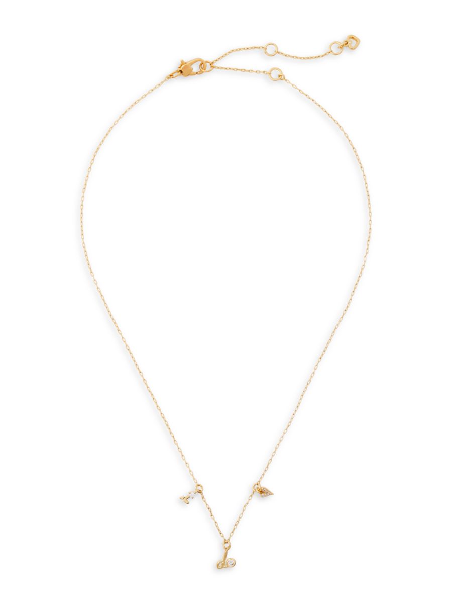kate spade new york Women's Goldplated & Cubic Zirconia I Do Charm Necklace  - female - Size: one-size