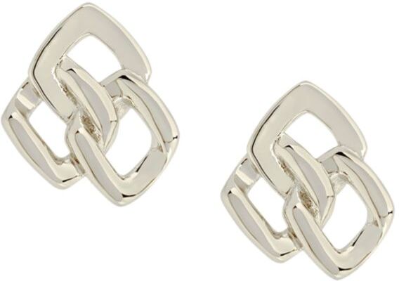 Sterling Forever Women's Lennox Interlocking Stud Earrings - Silver  - female - Size: one-size