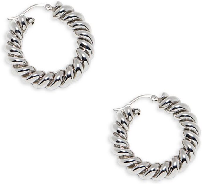 Saks Fifth Avenue Made in Italy Saks Fifth Avenue Women's Sterling Silver Spiral Twist Earrings  - female - Size: one-size