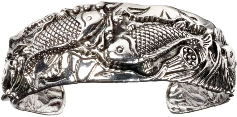 Jean Claude Men's Lucky Fish Stainless Steel Cuff Bracelet  - male - Size: one-size