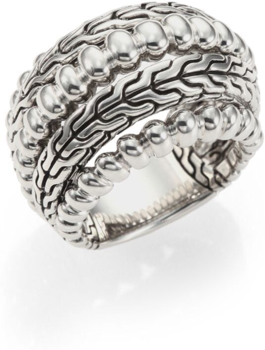 John Hardy Women's Bedeg Sterling Silver Dome Ring - Size 7  - female - Size: 7