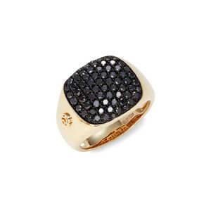 Effy Men's 14K Yellow Gold & Black Diamond Ring - Size 10  - male - Size: 10