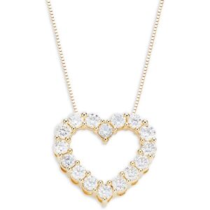 Badgley Mischka Women's 14K Yellow Gold & 1 TCW Lab-Grown Diamond Heart Pendant Necklace  - female - Size: one-size