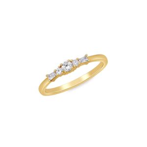 Verifine Women's Demi Fine Audrey 18K Goldplated Sterling Silver & 0.2 TCW Diamond Ring - Size 7  - female - Size: 7