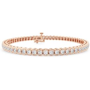 Saks Fifth Avenue Made in Italy Saks Fifth Avenue Women's Build Your Own Collection 14K Rose Gold & Lab Grown Diamond Half Bezel Tennis Bracelet - 4 Tcw Rose Gold - Size 8"  - female - Size: 8''