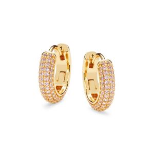 kate spade new york Women's Goldtone Cubic Zirconia Huggie Earrings - Pink  - female - Size: one-size