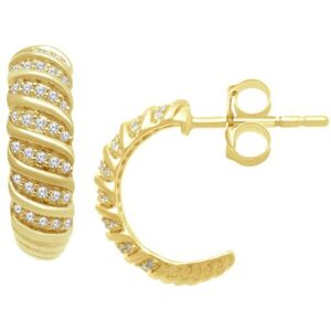 Verifine Women's Demi Fine Jenna Croissant Dome Hoop Earrings  - female - Size: one-size