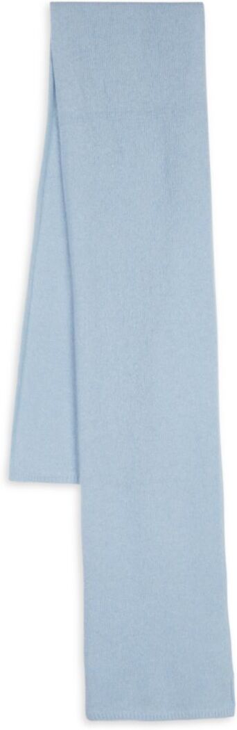 Portolano Men's Ribbed-Trim Cashmere Scarf - Baby Blue  - male - Size: one-size