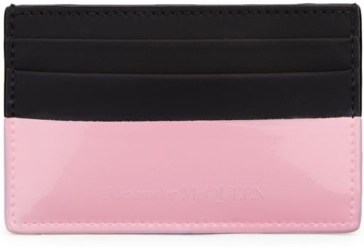 McQ Alexander McQueen Alexander McQ Alexander McQueenueen Alexander McQueen Men's Logo Colorblocked Card Holder - Black Rose  - male - Size: one-size