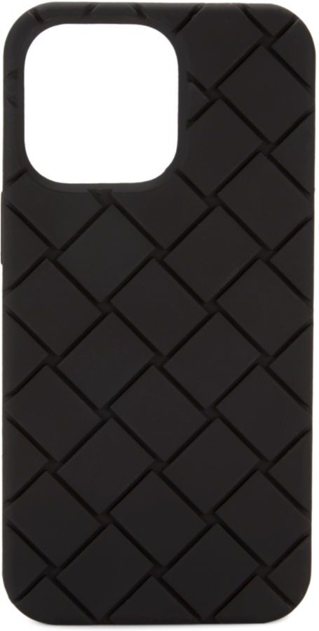 Bottega Veneta Intreccio Silicone iPhone 13 Pro Case - Black  - male