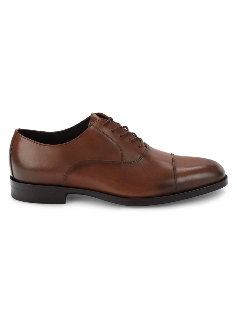 To Boot New York Men's Pienz Cap Toe Leather Oxford Shoes - Cognac - Size 7  - male - Size: 7