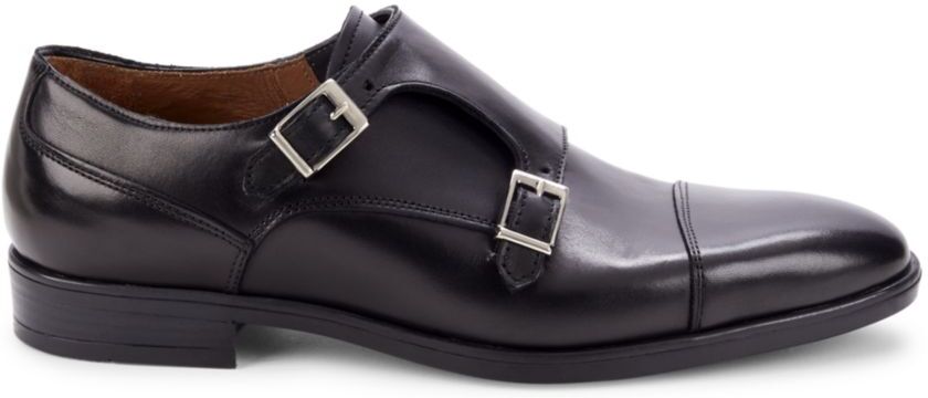 To Boot New York Men's Heathrow Leather Double Monk Strap Shoes - Nero - Size 12  - male - Size: 12