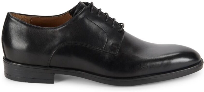 To Boot New York Men's Seth Almond Toe Leather Derbys - Nero - Size 9.5  - male - Size: 9.5